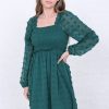 Dresses Mikarose Clothing | The Daphne In Emerald Swiss Dot Final Sale