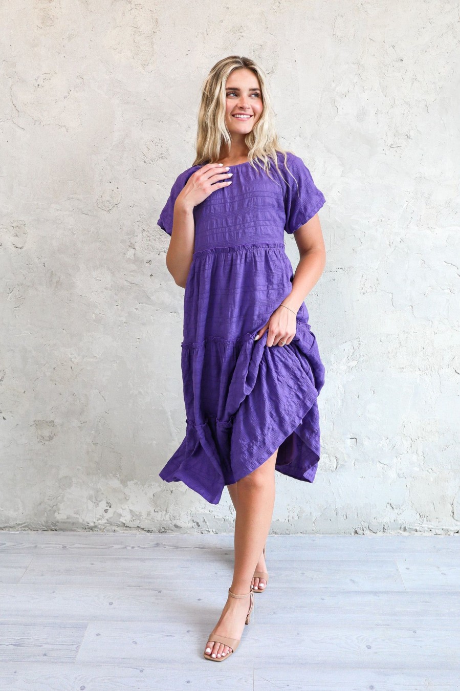 Dresses Mikarose Clothing | The Serena In Dahlia Purple