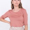 Tops Mikarose Clothing | Half Sleeve Tee In Cameo Rose Final Sale