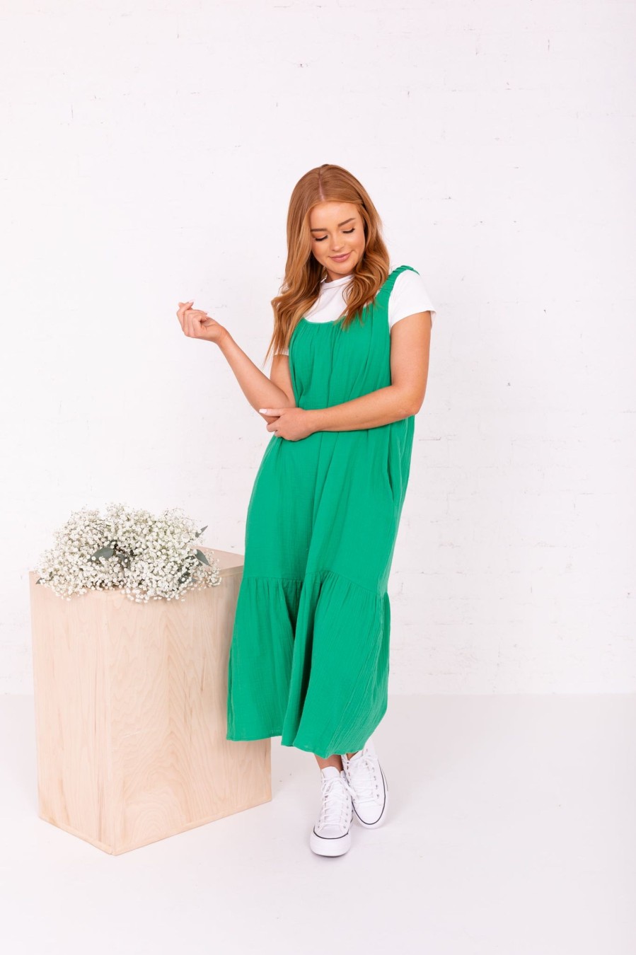 Dresses Mikarose Clothing | The Tabby In Kelly Green Final Sale