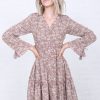 Dresses Mikarose Clothing | The August In Praline Ditsy Floral Final Sale