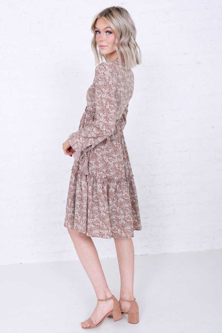 Dresses Mikarose Clothing | The August In Praline Ditsy Floral Final Sale