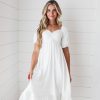 Dresses Mikarose Clothing | The Bronte In Ivory Final Sale