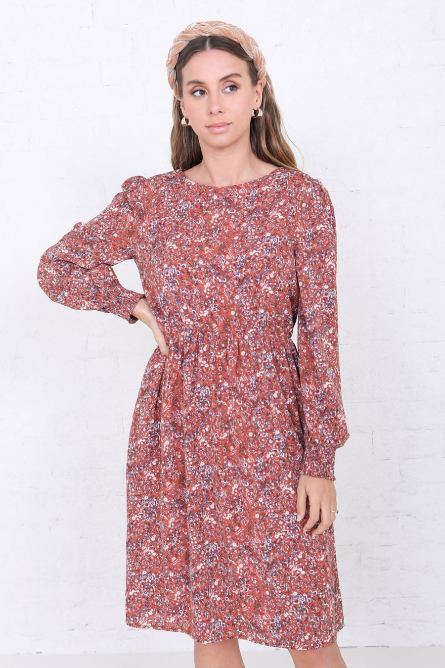 Dresses Mikarose Clothing | The Cleo In Canyon Clay Final Sale