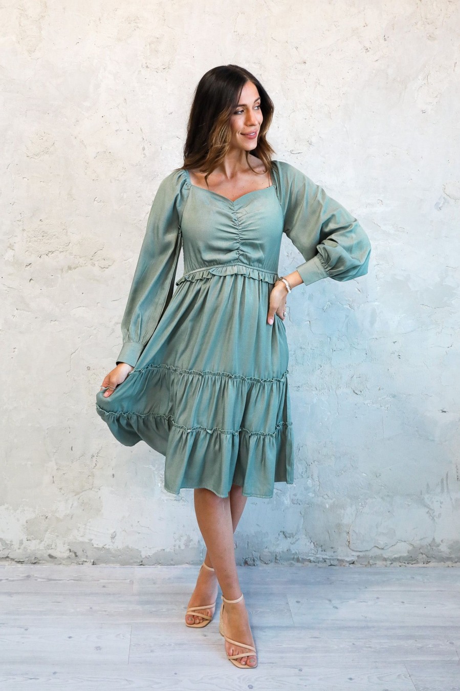 Dresses Spring 2024 | The Rhea In Eucalyptus