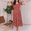 Dresses Mikarose Clothing | The Mccall In Mandarin Red