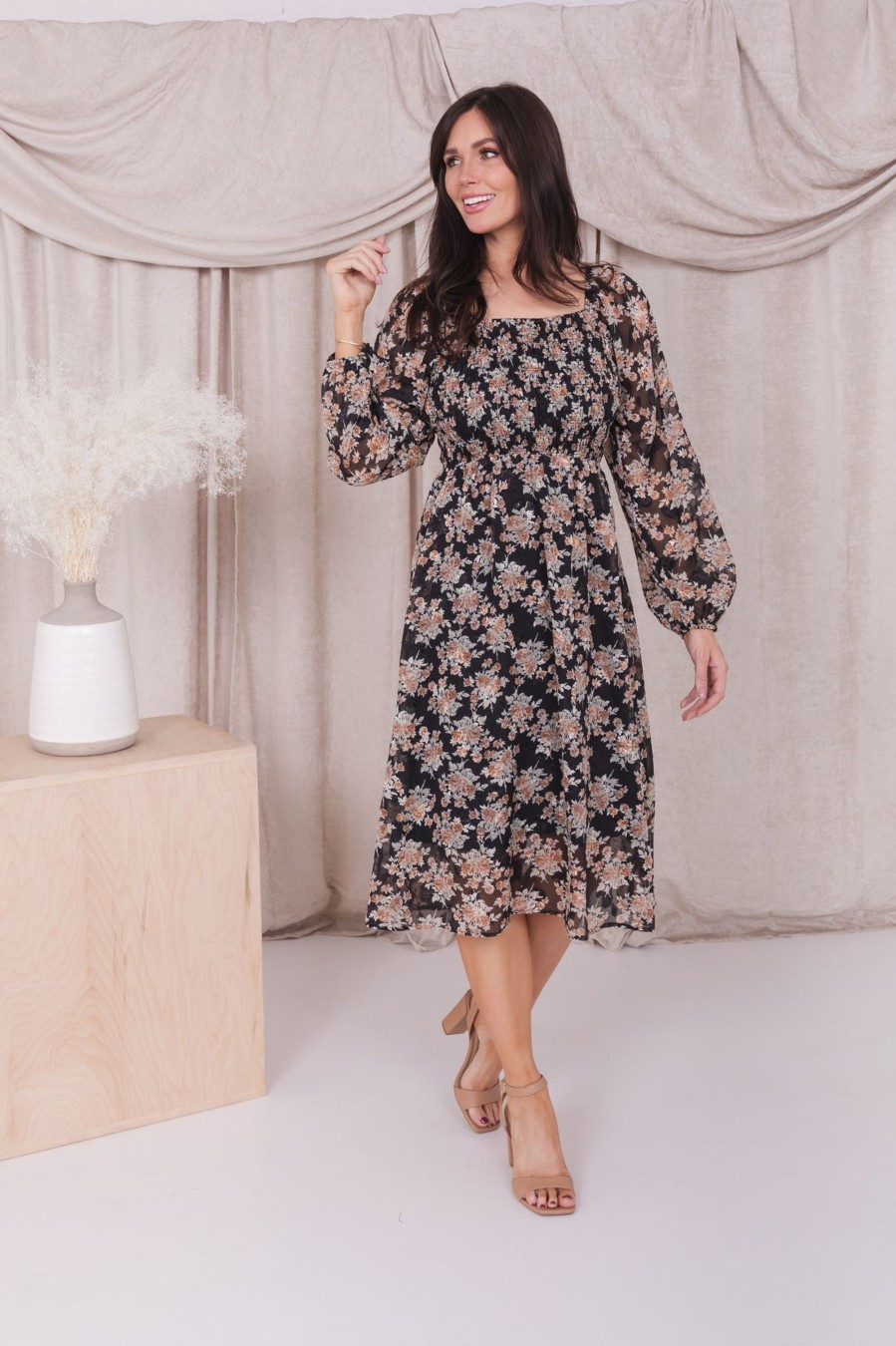 Dresses Mikarose Clothing | The Violet In Toffee Roses Final Sale