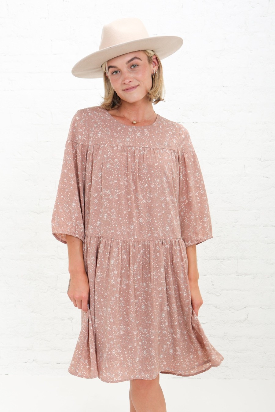 Dresses Mikarose Clothing | The Blake In Pink Wildflower Final Sale