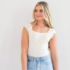 Tops Mikarose Clothing | Layering Bodysuit In Cream