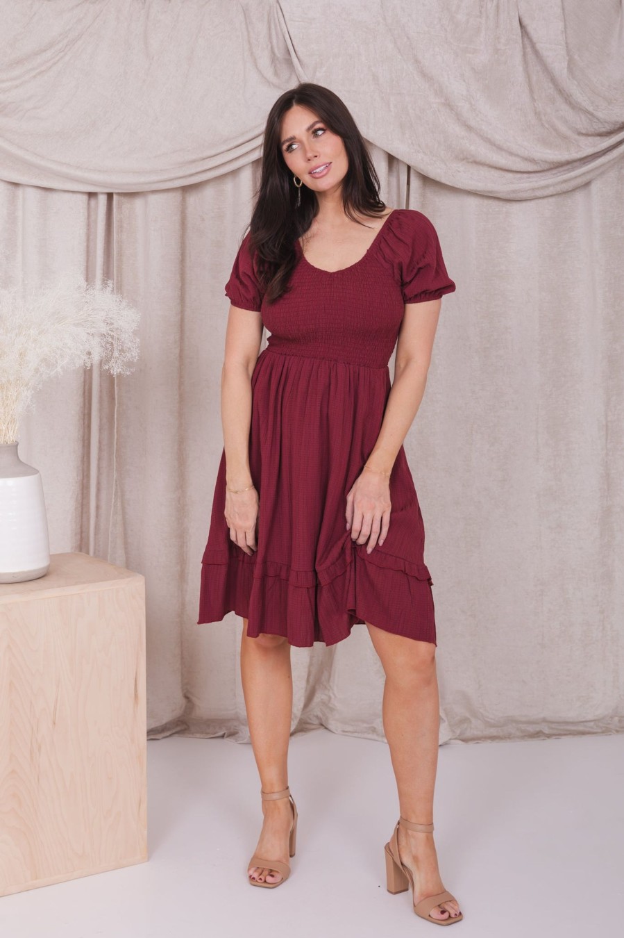 Dresses Mikarose Clothing | The Lennon In Pomegranate Final Sale