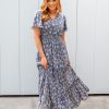 Dresses Mikarose Clothing | The Eden In Dusk Blue Floral