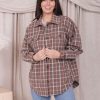 Tops Holiday 2023 | Flannel Shirt Jacket In Hot Cocoa Plaid Final Sale