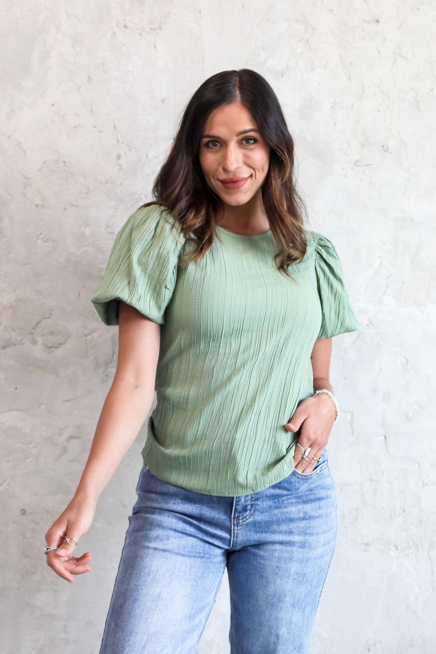 Tops Spring 2024 | Puff Sleeve Top In Dill