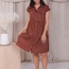 Dresses Mikarose Clothing | The Emerson In Rust Final Sale