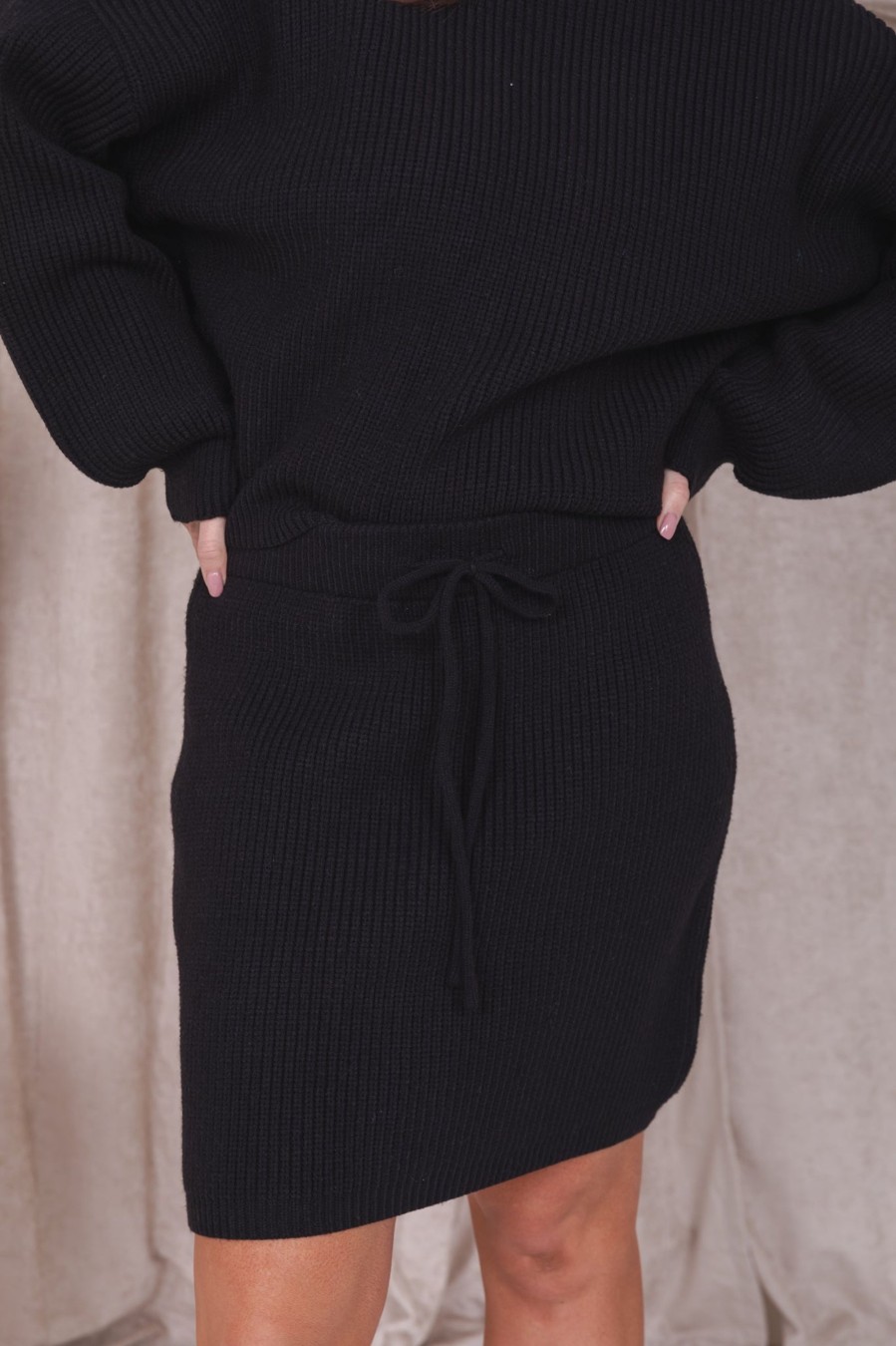 Skirts Mikarose Clothing | Sweater Skirt In Black Final Sale