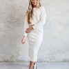 Tops Spring 2024 | Oversized Ribbed Sweater In Cream