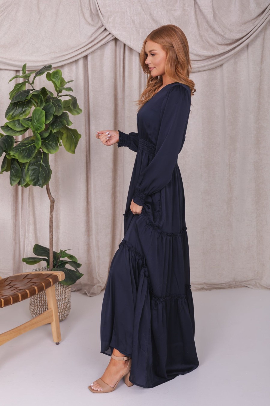 Dresses Mikarose Clothing | The Anastasia In Midnight Blue Final Sale