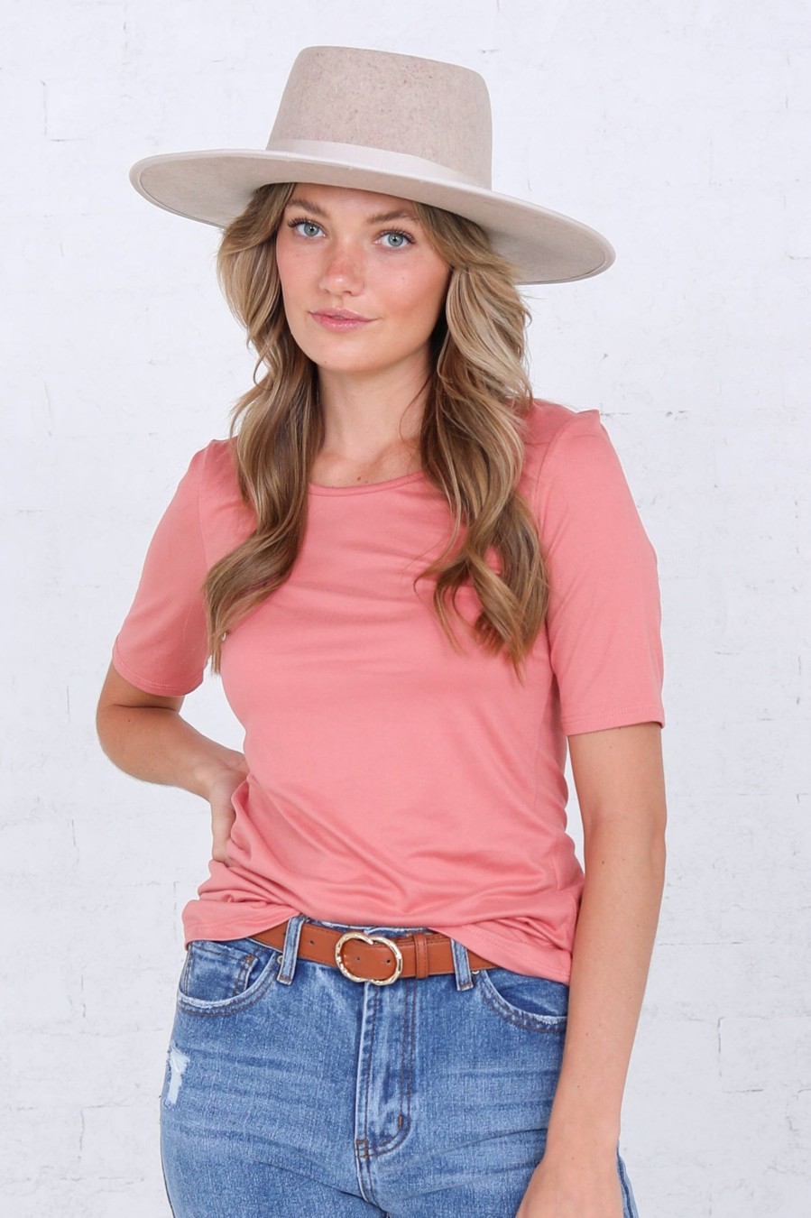 Tops Mikarose Clothing | Half Sleeve Top In Rose Dawn Final Sale