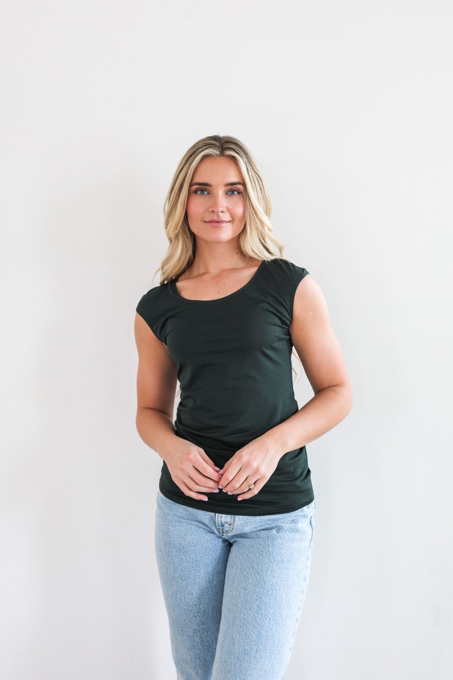 Tops Mikarose Clothing | Layering Tee In Pine Grove Final Sale