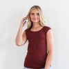 Tops Mikarose Clothing | Layering Tee In Pomegrante Final Sale