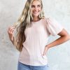 Tops Spring 2024 | Puff Sleeve Top In Rosewater