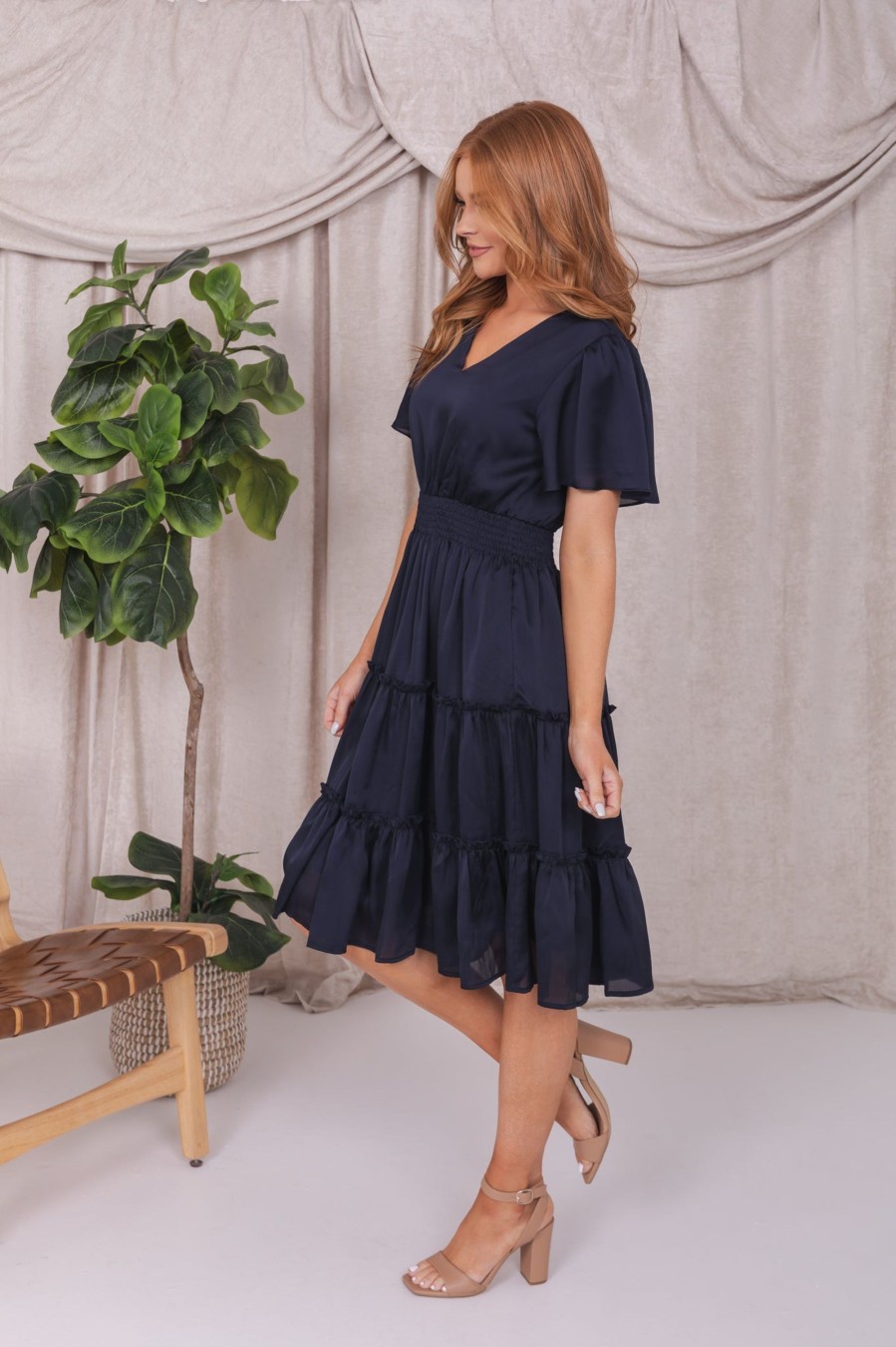 Dresses Mikarose Clothing | The Sophia In Midnight Blue