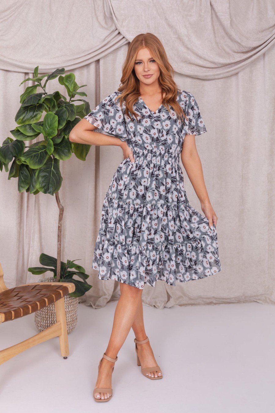 Dresses Mikarose Clothing | The Jemma In Pearl Daisy Final Sale