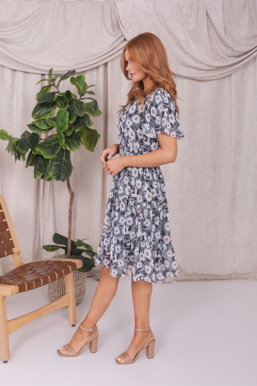 Dresses Mikarose Clothing | The Jemma In Pearl Daisy Final Sale