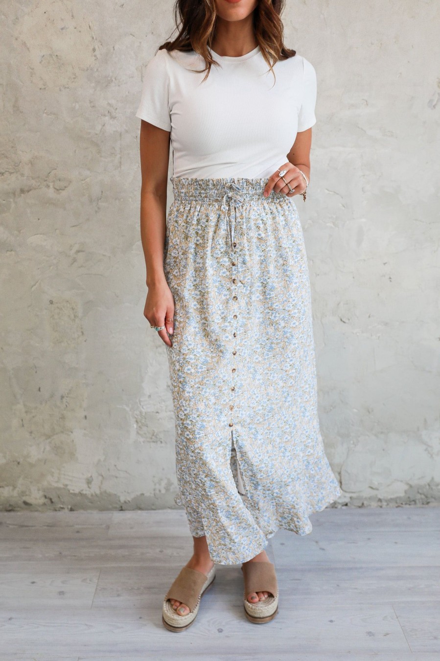 Skirts Spring 2024 | Button Front Skirt In Tropical Breeze