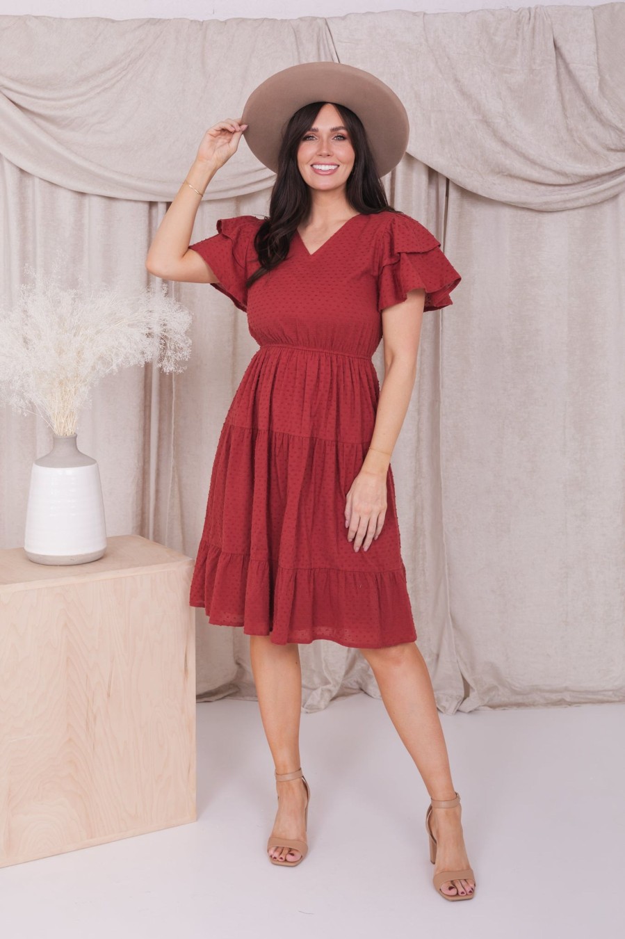 Dresses Mikarose Clothing | The Amy In Cranberry Final Sale