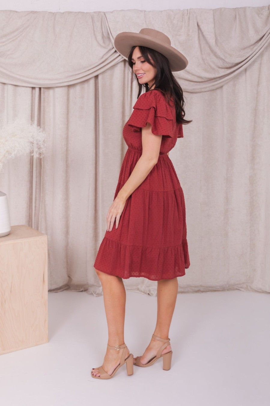 Dresses Mikarose Clothing | The Amy In Cranberry Final Sale